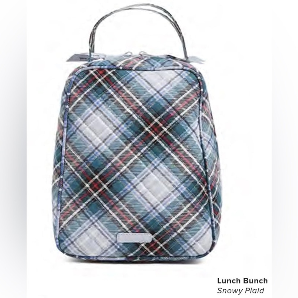 Vera Bradley Lunch Bunch Snowy Plaid Lunch Bag